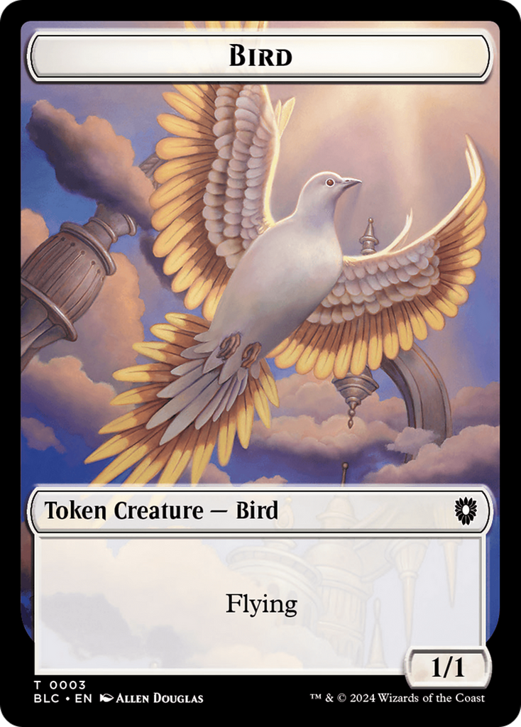 Storm Crow // Bird (003) Double-Sided Token [Bloomburrow Commander Tok