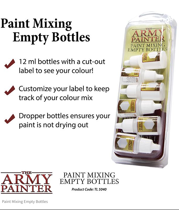 Army Painter: Paint Mixing Empty Bottles