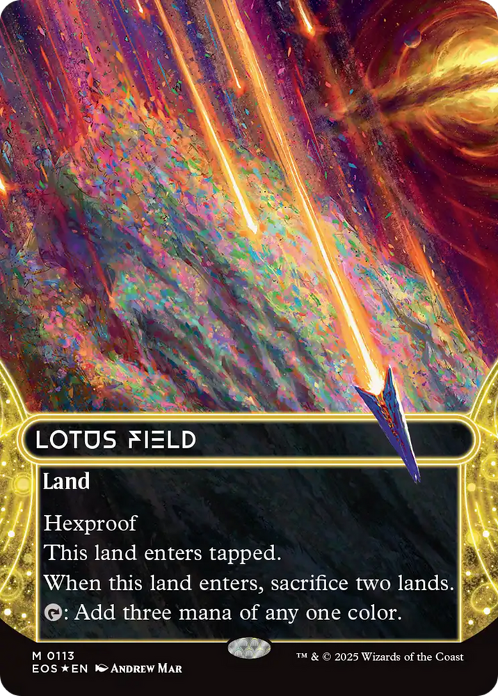 Lotus Field (0113) (Borderless) (Galaxy Foil) [Edge of Eternities: Stellar Sights]